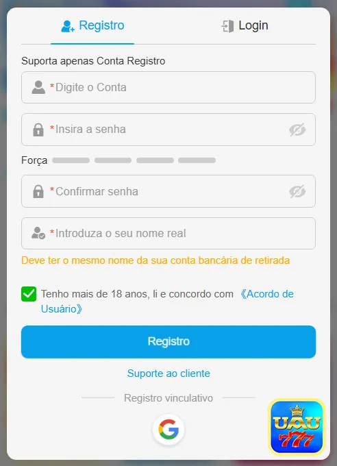 Usuário acessando Programa VIP pelo app Uau777